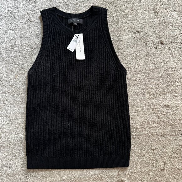 NWT Banana Republic Women's Ribbed Sweater Tank Black Small - Picture 1 of 6